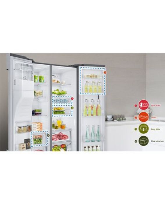 تصویر  یخچال و فریزر ساید بای ساید سامسونگ مدل ROSSO2 تصویر  یخچال و فریزر ساید بای ساید سامسونگ مدل ROSSO2