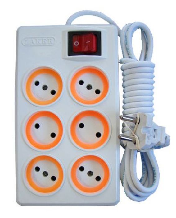 تصویر  شش راهی برق کلید دار