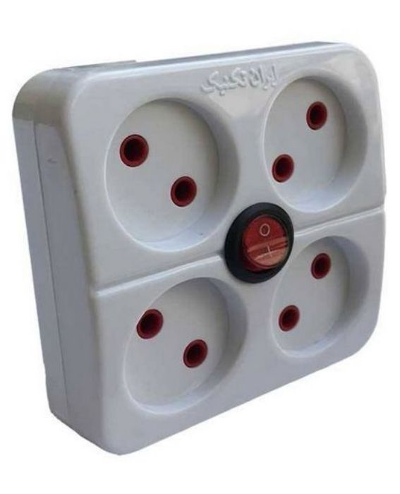 تصویر  چهار راهی برق دیواری کلید دار