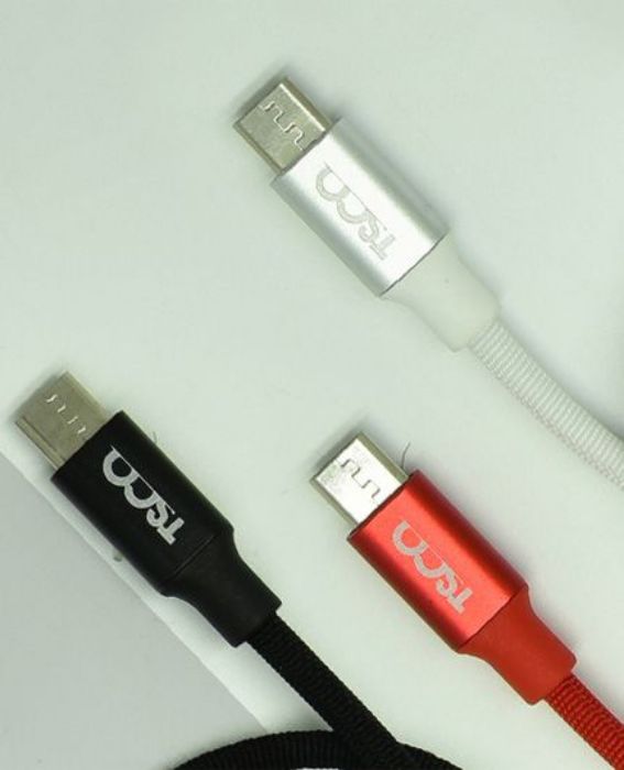 تصویر  کابل یک متری شارژ و انتقال اطلاعات USB 2.0 به USB Type-C تسکو مدل TC C12