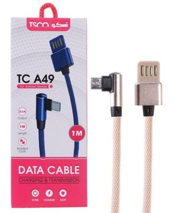 تصویر  کابل یک متری شارژ و انتقال اطلاعات USB 2.0 به MicroUSB تسکو مدل TC A49
