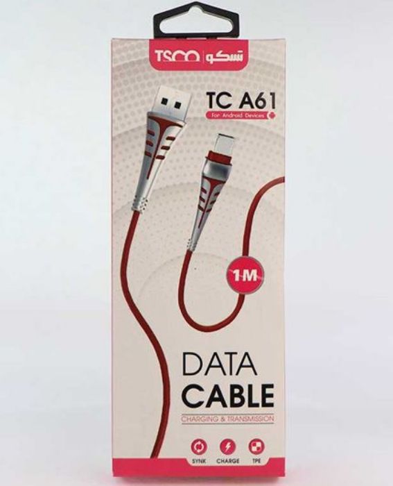 تصویر  کابل یک متری شارژ و انتقال اطلاعات USB 2.0 به MicroUSB تسکو مدل TC A61