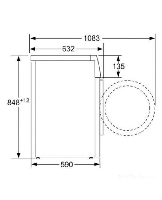 تصویر  ماشین لباسشویی 9 کیلویی بوش مدل WAY32841IR