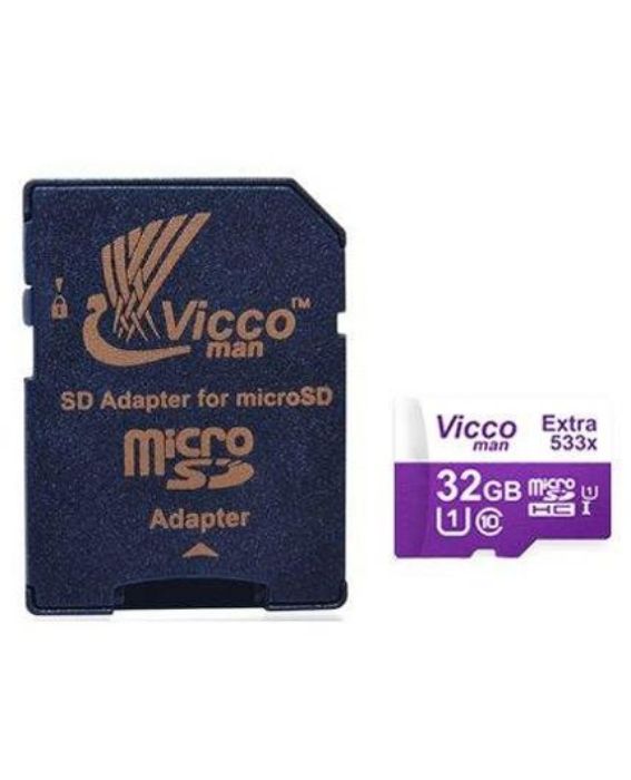 تصویر  کارت حافظه 32 گیگابایت ویکومن اکسترا microSDHC کلاس 10 با سرعت 80 مگابایت در ثانیه به همراه آداپتور تبدیل