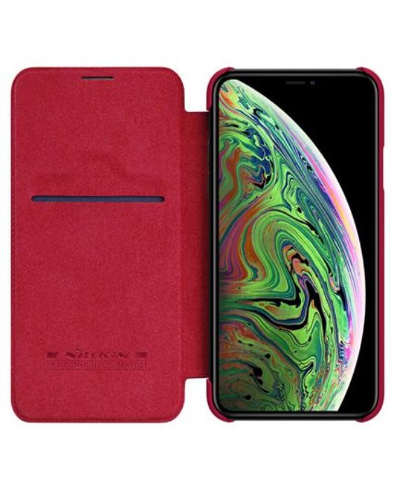 تصویر  کیف کلاسوری چرمی نیلکین مدل کیو آی ان برای گوشی اپل آیفون 11 پرو مکس