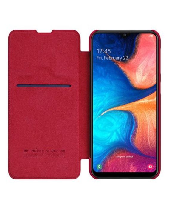 تصویر  کیف کلاسوری چرمی نیلکین مدل کیو آی ان برای گوشی سامسونگ گلکسی آ 20