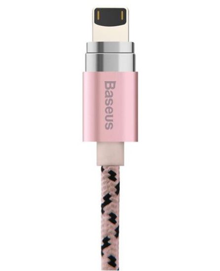 تصویر  کابل مغناطیسی یک متری شارژ و انتقال اطلاعات USB به Lightning باسئوس مدل Insnap