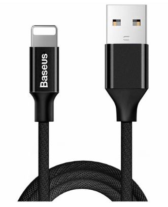 کابل 3 متری شارژ و انتقال اطلاعات USB به Lightning باسئوس مدل Yiven