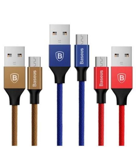 تصویر  کابل 3 متری شارژ و انتقال اطلاعات USB به Lightning باسئوس مدل Yiven