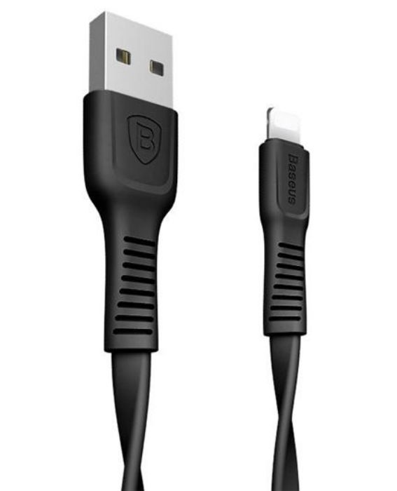 تصویر  کابل یک متری شارژ و انتقال اطلاعات USB به Lightning باسئوس سری Tough