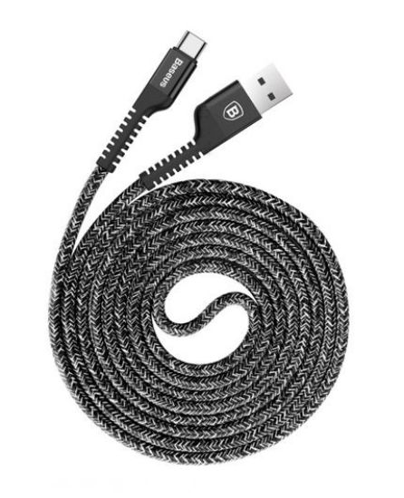 تصویر  کابل 1.5 متری شارژ و انتقال اطلاعات USB به Lightning باسئوس مدل Anti-break