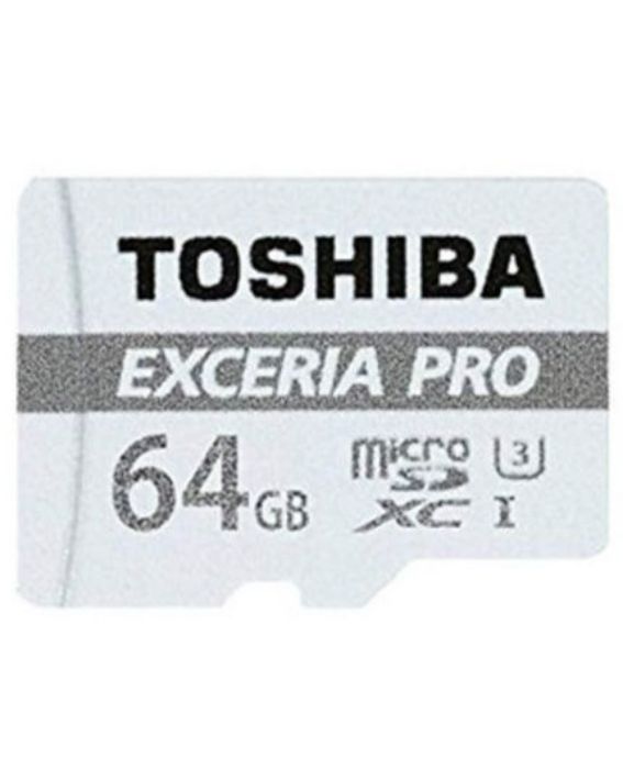 تصویر  کارت حافظه توشیبا میکرو اس دی ایکس سی 64 گیگابایت کلاس 10 با سرعت 95 مگابایت در ثانیه به همراه آداپتور تبدیل