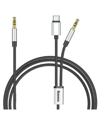 کابل 1.2 متری تبدیل USB Type-C به خروجی صوتی 3.5mm باسئوس مدل L38