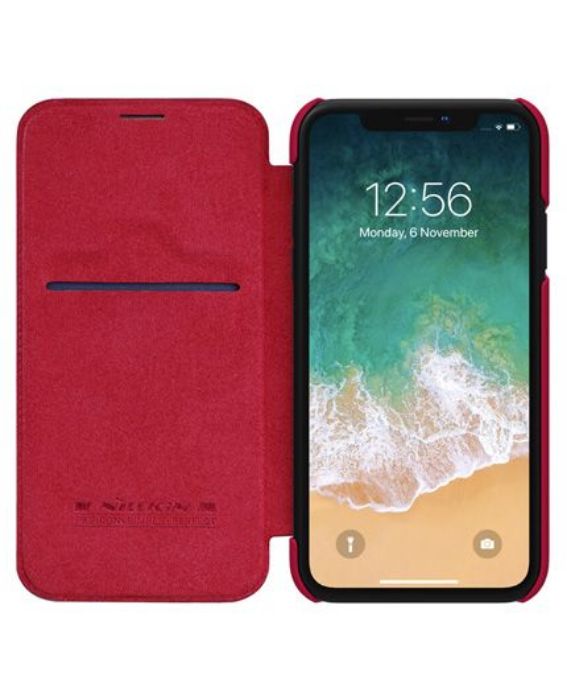 تصویر  کیف کلاسوری چرمی نیلکین مدل کیو آی ان برای گوشی اپل آیفون ایکس آر