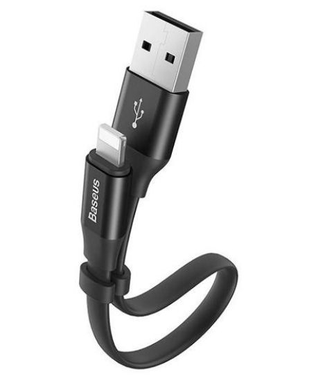 تصویر  کابل شارژ و انتقال اطلاعات 23 سانتی‌متری USB 2.0 به لایتنینگ باسئوس مدل نیمبل