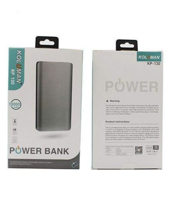 تصویر  پاوربانک کلومن مدل KP-130 ظرفیت 10000 میلی آمپر ساعت