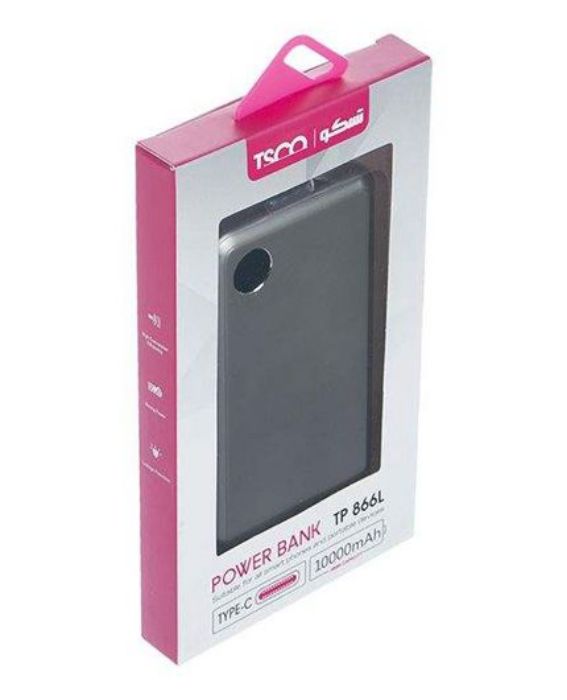 تصویر  پاوربانک تسکو مدل TP 866L ظرفیت 10000 میلی آمپر ساعت
