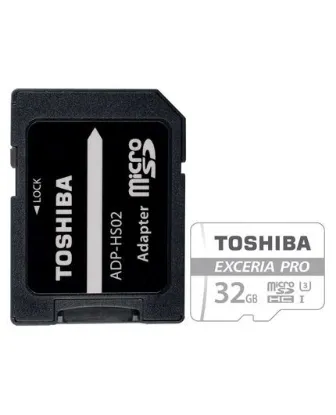 تصویر  کارت حافظه توشیبا میکرو اس دی ایکس سی 32 گیگابایت کلاس 10 با سرعت 95 مگابایت در ثانیه به همراه آداپتور تبدیل