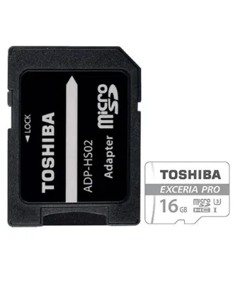 تصویر  کارت حافظه توشیبا میکرو اس دی ایکس سی 16 گیگابایت کلاس 10 با سرعت 95 مگابایت در ثانیه به همراه آداپتور تبدیل