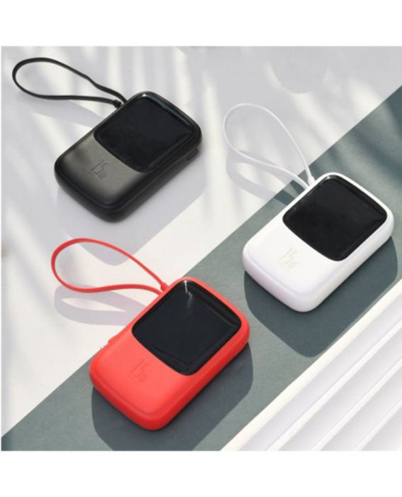 تصویر  پاوربانک باسئوس مدل PPQD-B01 ظرفیت 10000 میلی آمپر ساعت همراه با کابل Lightning