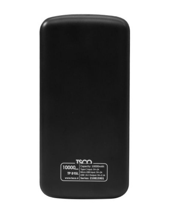 تصویر  پاوربانک تسکو مدل TP 815L ظرفیت 10000 میلی آمپر ساعت