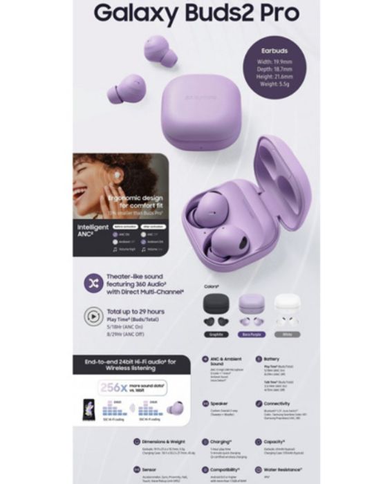 تصویر  هندزفری بی سیم سامسونگ مدل Galaxy Buds 2 Pro