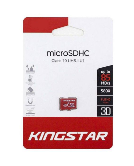 تصویر  کارت حافظه 32 گیگابایت کینگ استار microSDHC کلاس 10 با سرعت 85 مگابایت در ثانیه