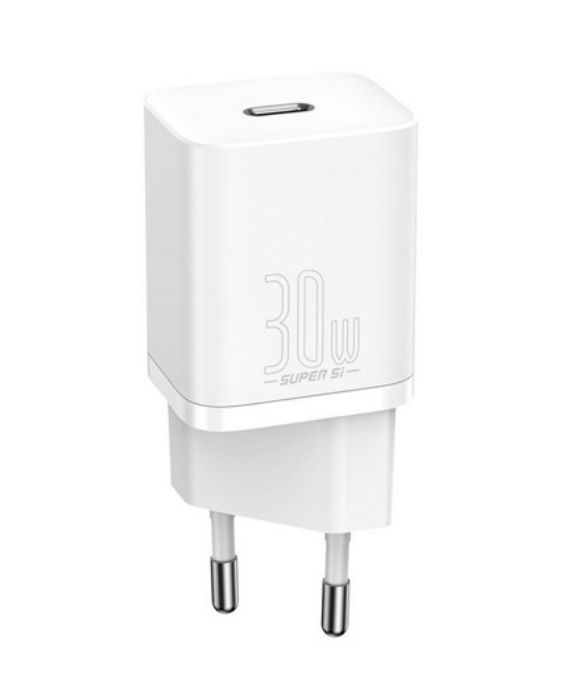 تصویر  شارژر دیواری باسئوس 30 وات مدل Super Si 1C CCCJG30CE CCSUP-J01 EU