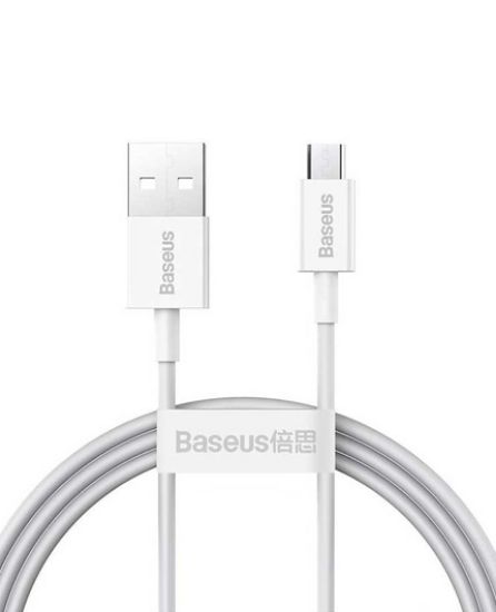 تصویر  کابل شارژ USB به microUSB باسئوس 1 متر مدل Superior CAMYS-01