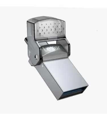 تصویر  فلش مموری OTG لکسار 64 گیگابایت مدل D35C USB 3.1 OTG TYPE-C