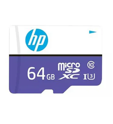 تصویر کارت حافظه 64 گیگابایت اچ پی microSDHC کلاس 10 با سرعت 100 مگابایت در ثانیه