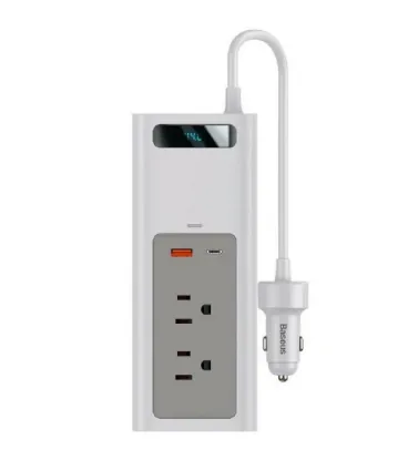 تصویر  مبدل برق و شارژر هوشمند خودرو باسئوس 150 وات مدل CRNBQ