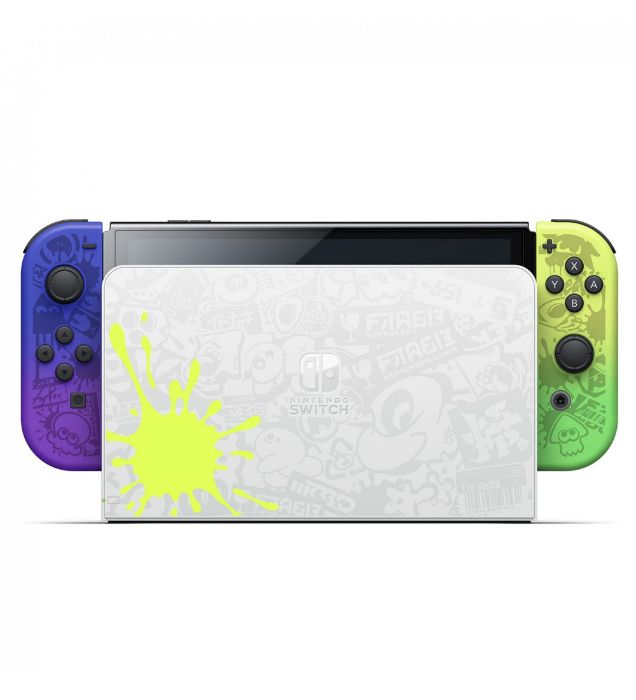 تصویر  کنسول بازی نینتندو مدل Switch White OLED Splatoon 3