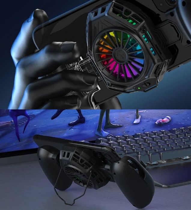 تصویر  دسته بازی موبایل گیمسر مدل F8 Pro Snowgon