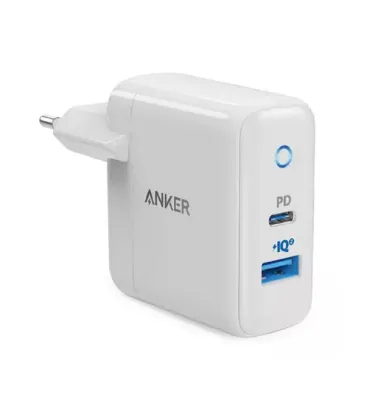 تصویر شارژر دیواری انکر 35 وات مدل PowerPort PD+ 2 A2636 (دو پورت)