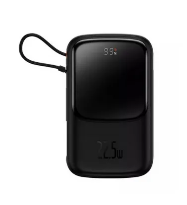 تصویر  پاوربانک باسئوس مدل Qpow Pro PPQD020101 22.5w ظرفیت 10000 میلی آمپر ساعت