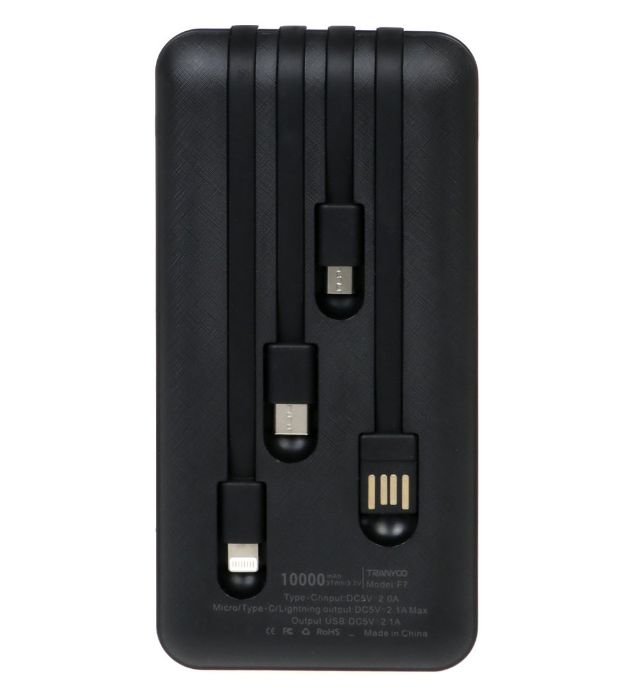 تصویر  پاوربانک تیرانیو مدل F7 10W ظرفیت 10000 میلی آمپر ساعت
