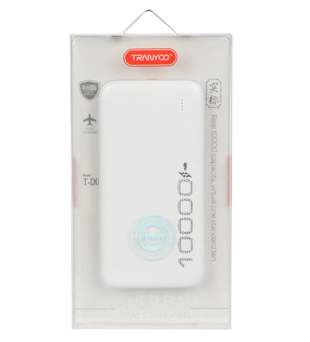 تصویر  پاوربانک ترانیو مدل T-D04 10W ظرفیت 10000 میلی آمپر ساعت