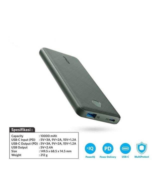 تصویر  پاوربانک انکر مدل PowerCore III Sense 10k ظرفیت 10000 میلی آمپر ساعت