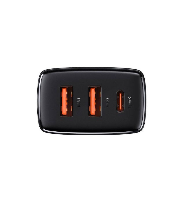 تصویر  شارژر دیواری باسئوس 30 وات مدل Compact CCXJ-E01 (سه پورت )