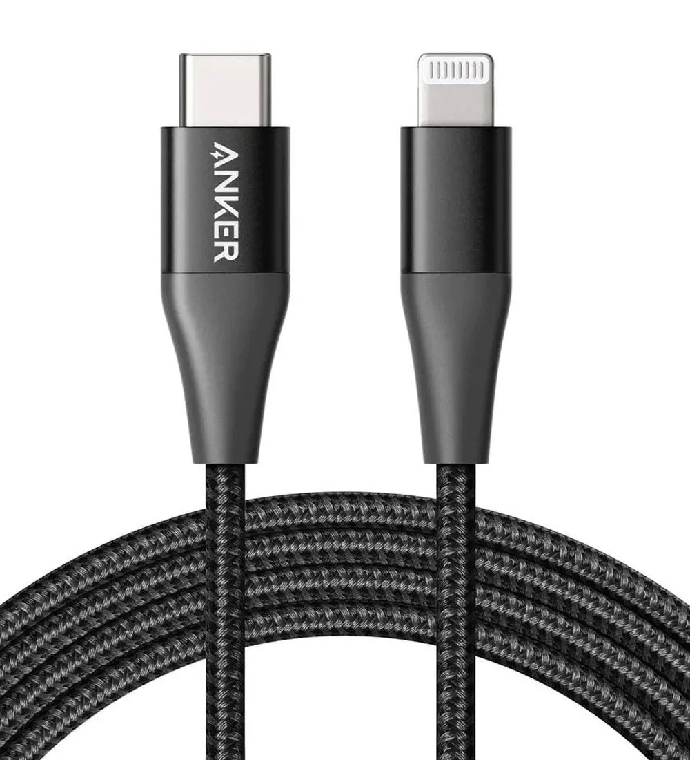 تصویر  کابل 1.8 متری شارژ USB Type-C به Lightning انکر مدل Powerline+ II A8653