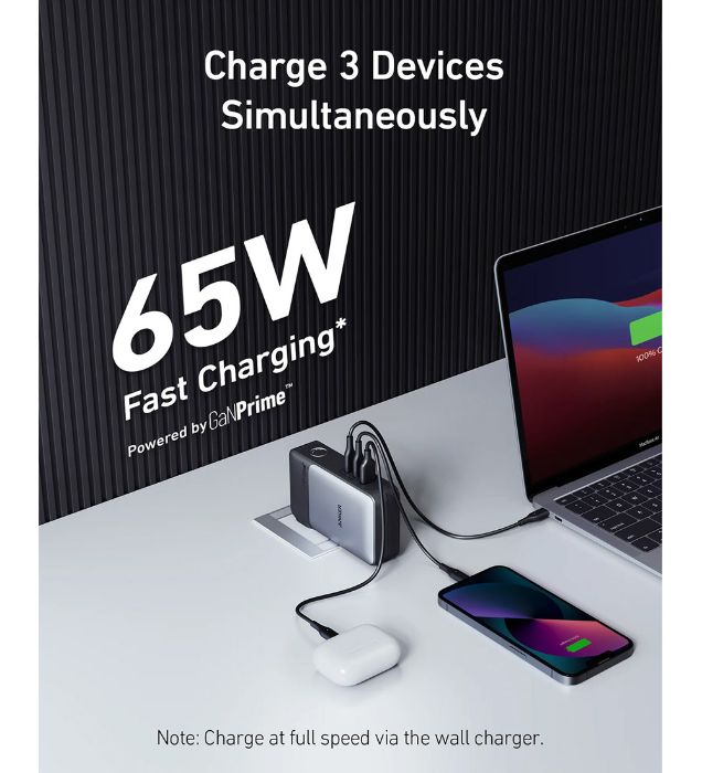 تصویر  پاوربانک انکر مدل Anker 733 PowerCore A1651 ظرفیت 10000 میلی آمپر ساعت