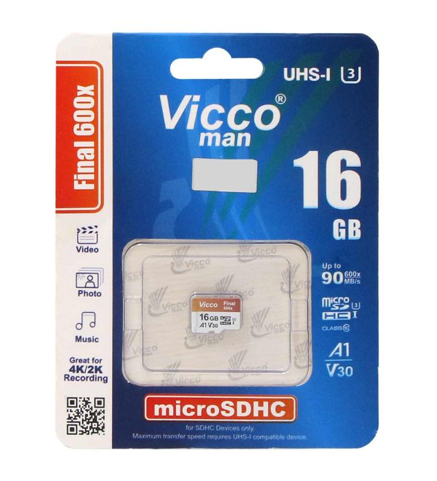 تصویر  کارت حافظه 16 گیگابایت ویکومن فاینال microSDXC کلاس 10 با سرعت 90 مگابایت در ثانیه