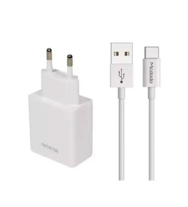 تصویر  شارژر دیواری مک دودو 12 وات مدل CH-3972 با کابل USB به Type-C (دو پورت)