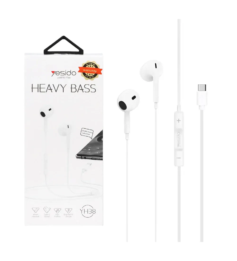 تصویر  هندزفری با سیم یسیدو مدل YH38 با پورت Type-C