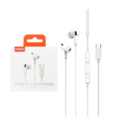 تصویر هندزفری با سیم هیسکا مدل HK-707C با پورت Type-C