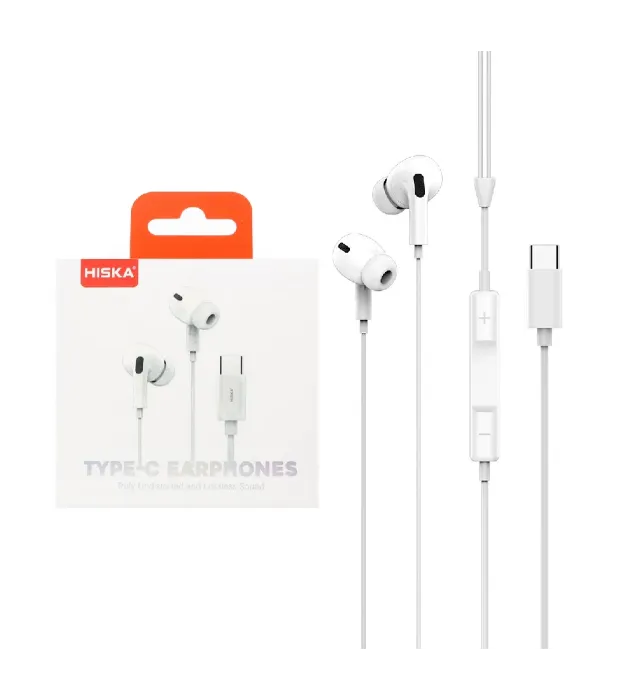 تصویر  هندزفری با سیم هیسکا مدل HK-707C با پورت Type-C