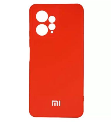 تصویر  قاب گوشی شیائومی Redmi Note 12 مدل سیلیکونی محافظ لنزدار قرمز