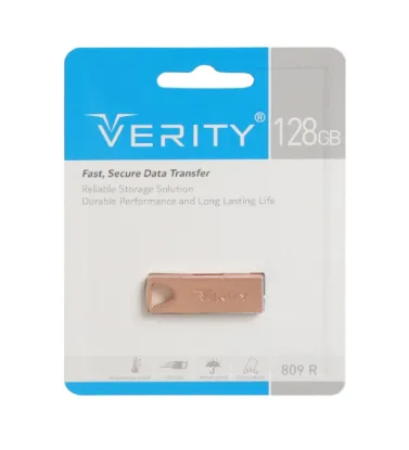 تصویر  فلش مموری وریتی 128 گیگابایت رزگلد
