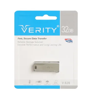 تصویر  فلش مموری وریتی 32 گیگابایت نقره ای